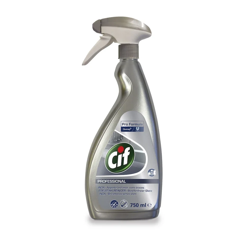 Detergente per superfici in acciaio Diversey Cif Acciaio Inox 750 ml