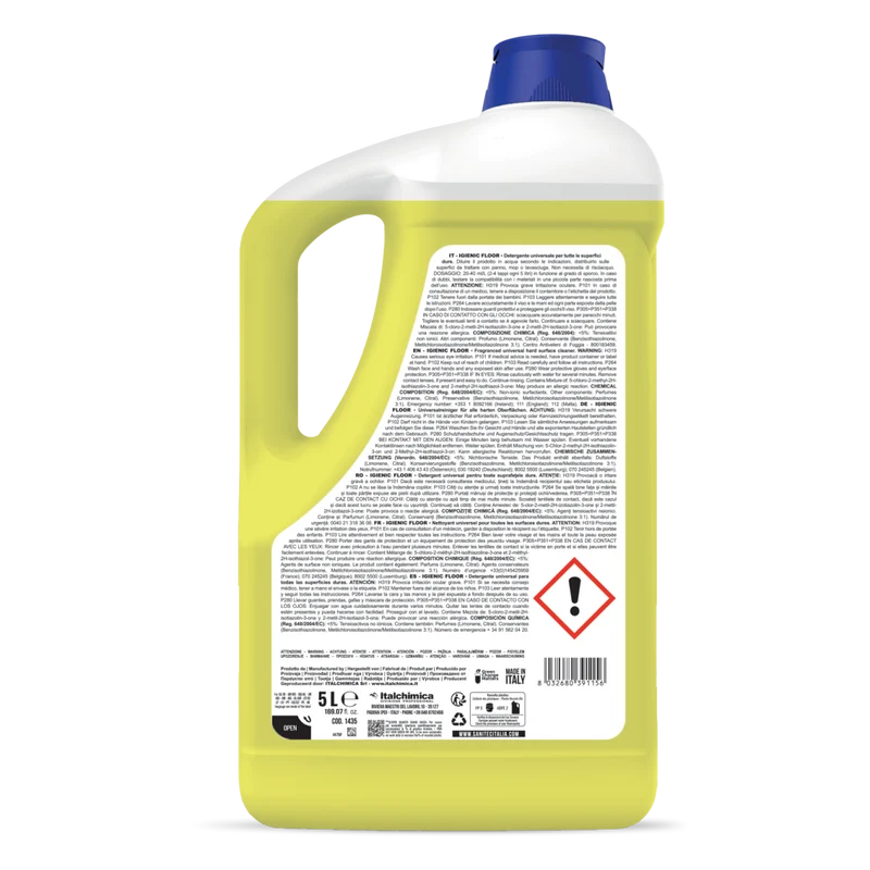Detergente per pavimenti Sanitec Igienic Floor Fiori D'arancio 5 litri
