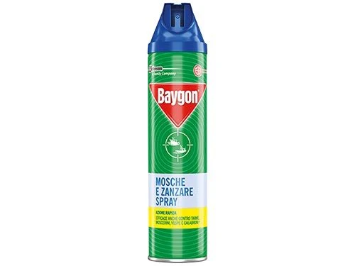 Insetticida spray azione rapida 400 ml per mosche e zanzare Baygon