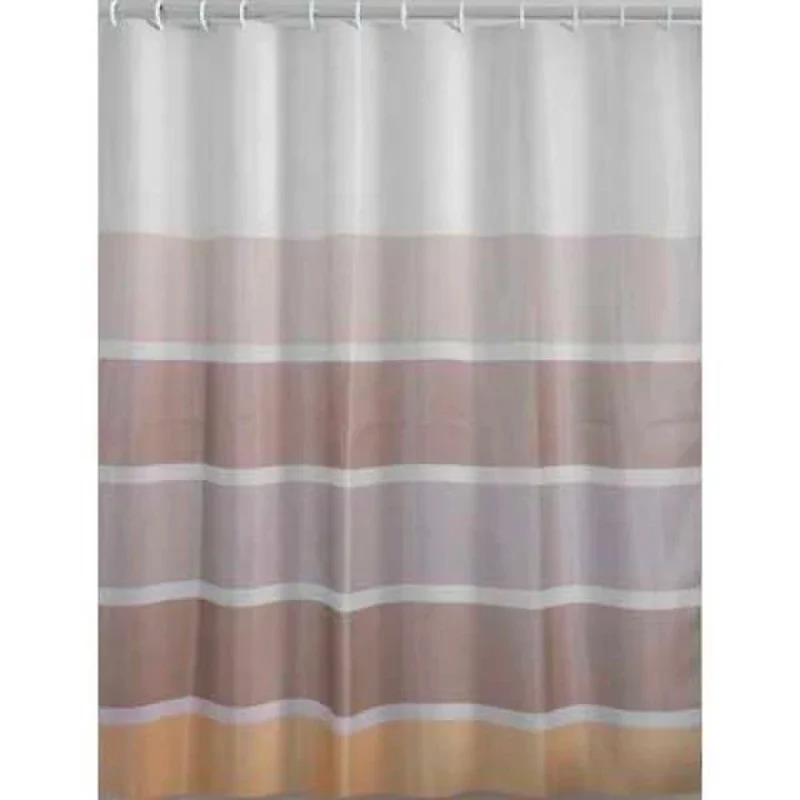 Tenda doccia impermeabile 240x200 cm beige marrone in poliestere