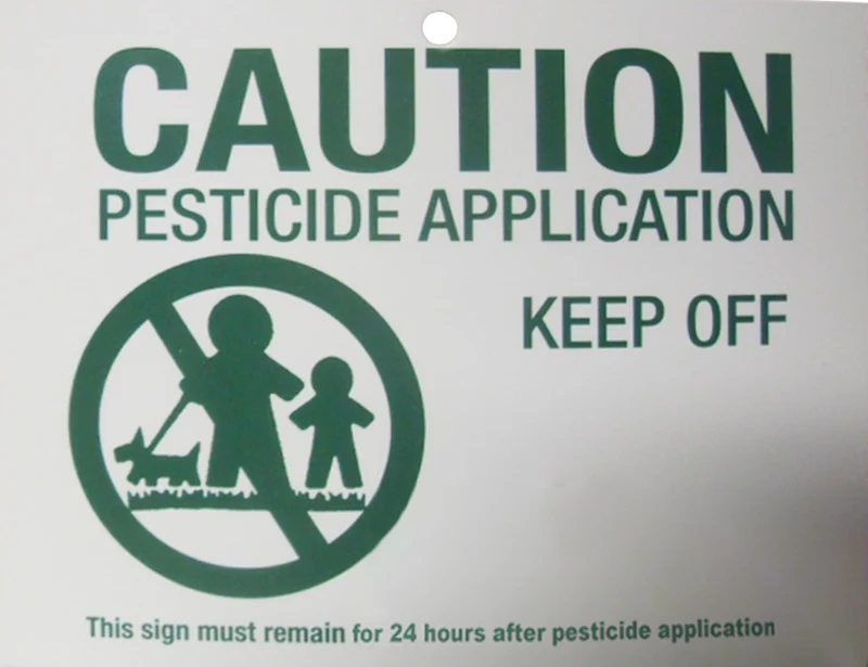 Pesticide Lawn Flags - 4'' x 5'' (FL)