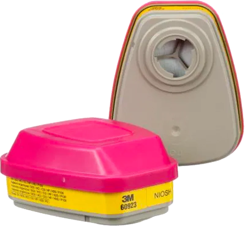 3M Organic Vapor/Acid Gas Cartridges with P100 Filter (60923)