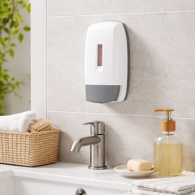 Dispenser distributore manuale in resina sapone liquido touch 500 ml