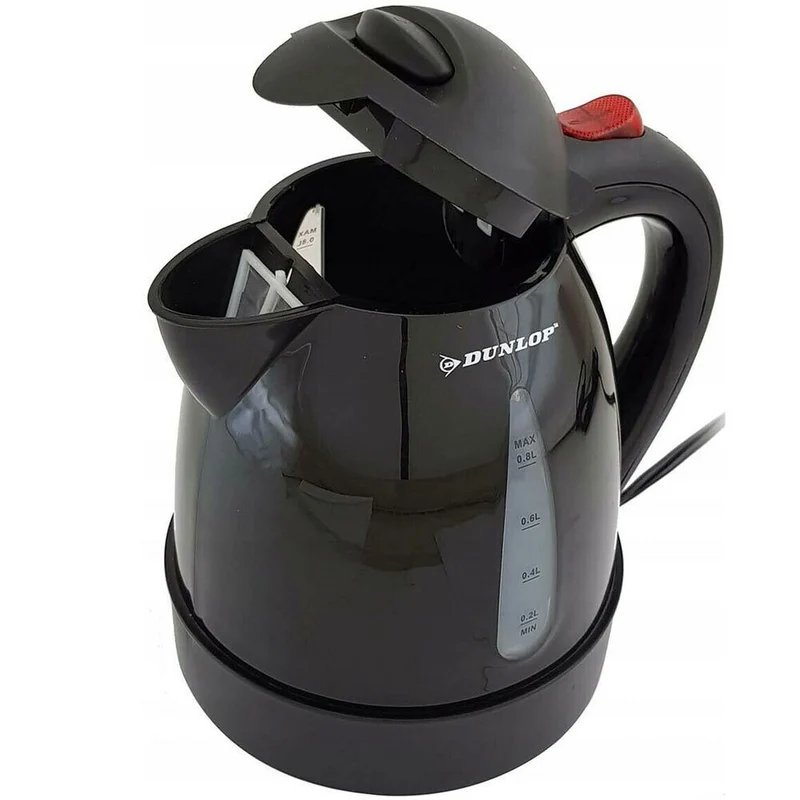 Bollitore Elettrico Auto 12V Accendisigari da Viaggio Portatile 150W 0,8Lt Nero