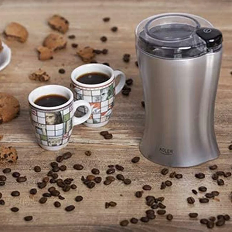 Macina Caffe Macinino Elettrico Spezie Legumi Macinacaffe Lame Acciaio 150W