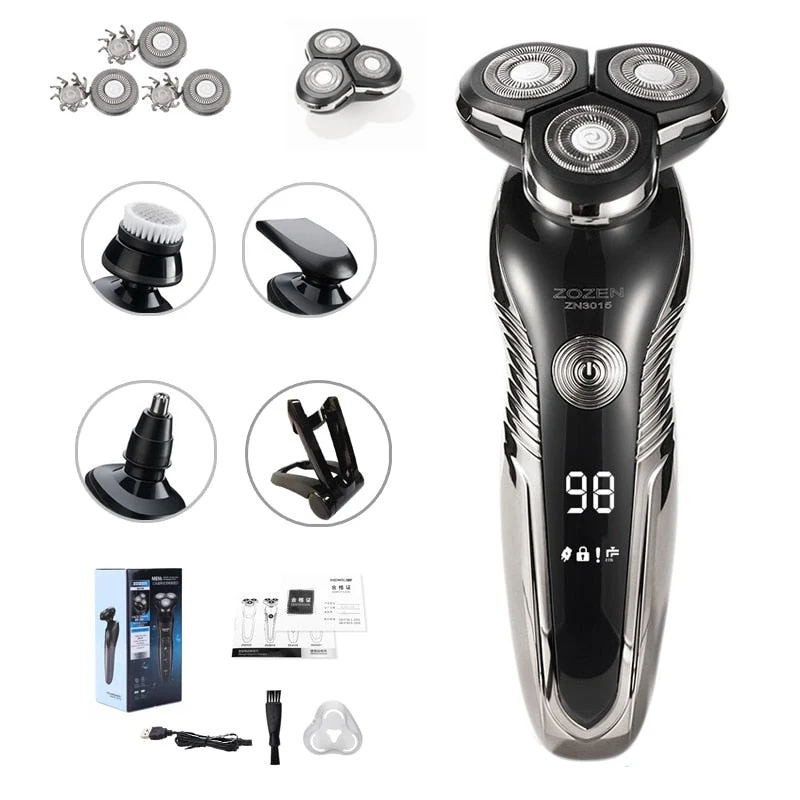 Rasoir électrique rechargeable - Utilisation à sec et humide