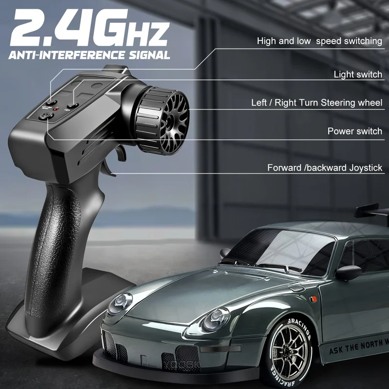 Voiture RC Drift 4WD - Lumières LED & Batterie Rechargeable