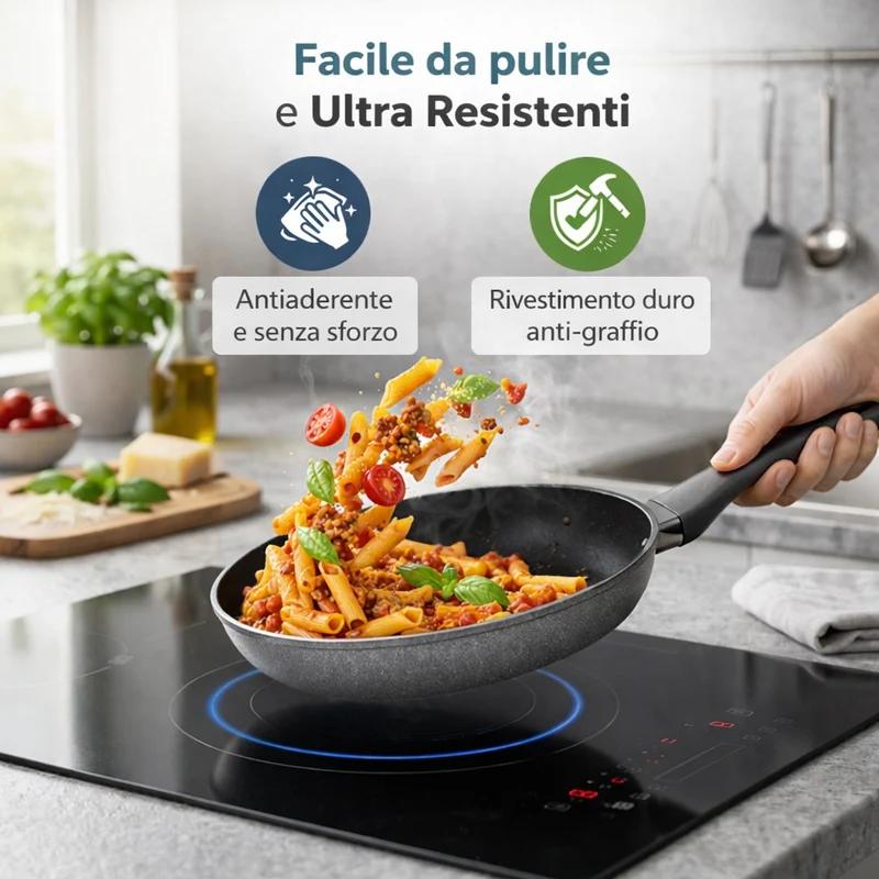 Set 11 Pezzi Batteria di Pentole Serena con 3 Mestoli in Alluminio Pressofuso Grigio