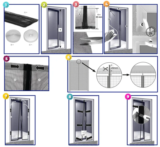 Moustiquaire Magnétique Premium pour Porte - Protection InsectGuard