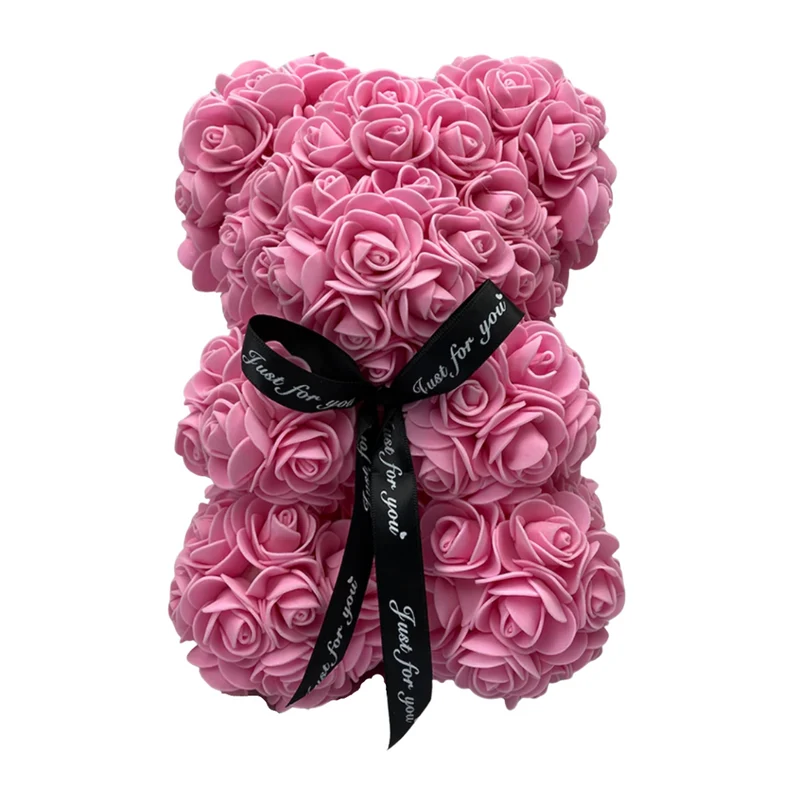 Ours en Roses Artisanales - Cadeau Décoration Romantique