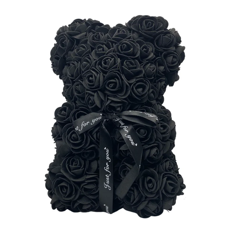 Ours en Roses Artisanales - Cadeau Décoration Romantique