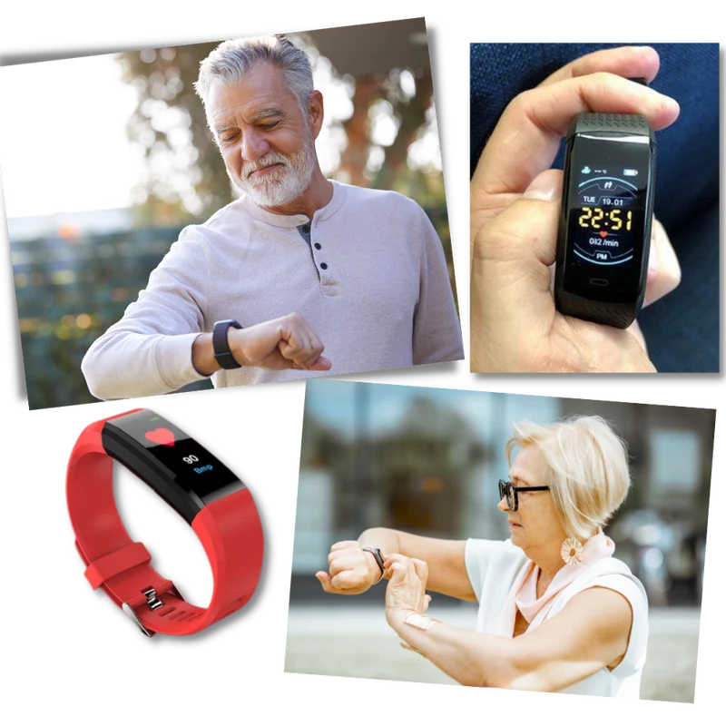 Montre Intelligente Seniors - Suivi Santé Avancé et Facile d'Utilisation