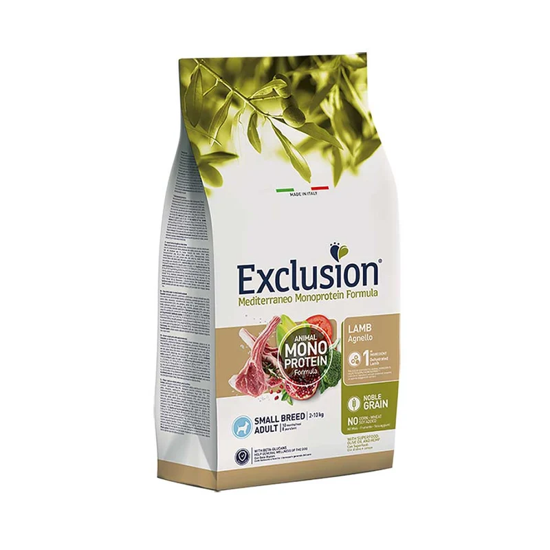 Alimento secco per cani Adult small Mediterraneo Agnello Exclusion