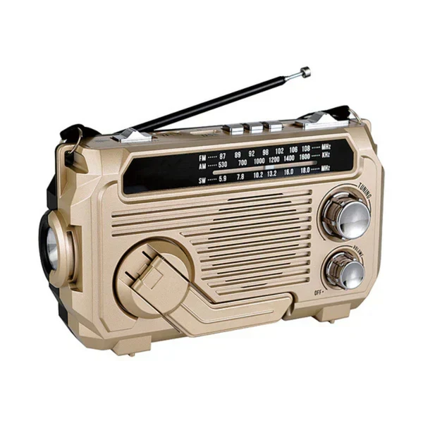 Radio d'urgence avec éclairage LED - Multi-alimentation