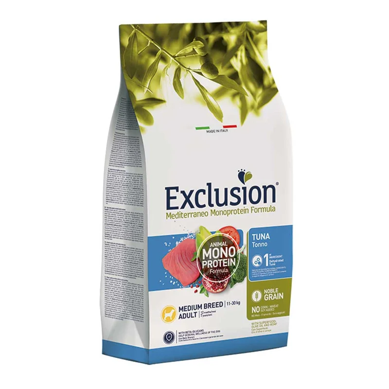 Alimento secco per cani Adult medium Mediterraneo Tonno Exclusion