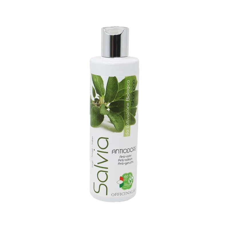 Shampoo per cani e gatti alla Salvia rinforza la cute e riduce la caduta del pelo 250ml Officinalis