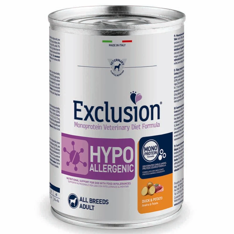 Exclusion Hypoallergenic Anatra e Patate 400g per Cani Adulti