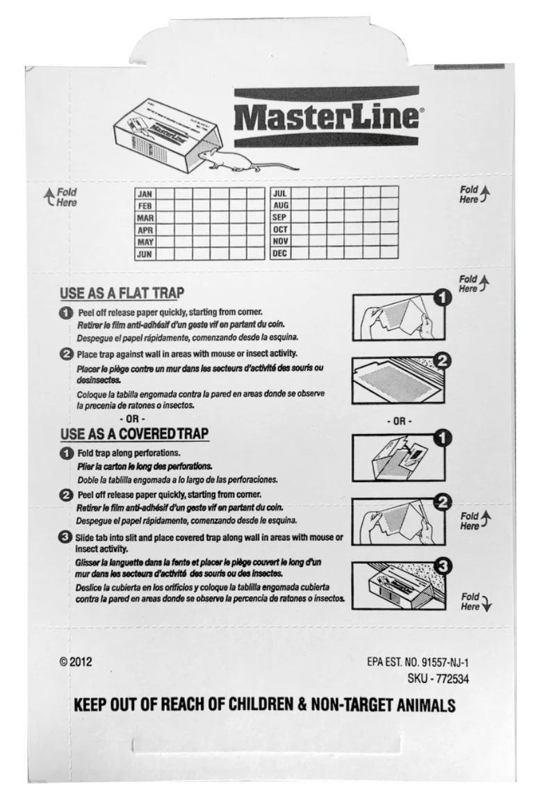 MasterLine Glue Traps - Unscented (72 Traps)