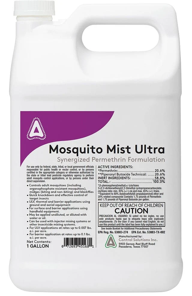 Mosquito Mist Ultra Synergized Permethrin Formulation - 1 Gallon