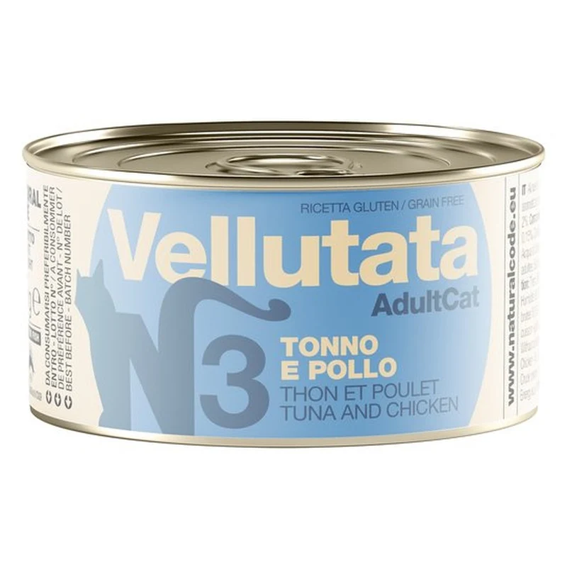Vellutata Natural Code V3 Tonno e Pollo Alimento Umido per Gatti Adulti 85g