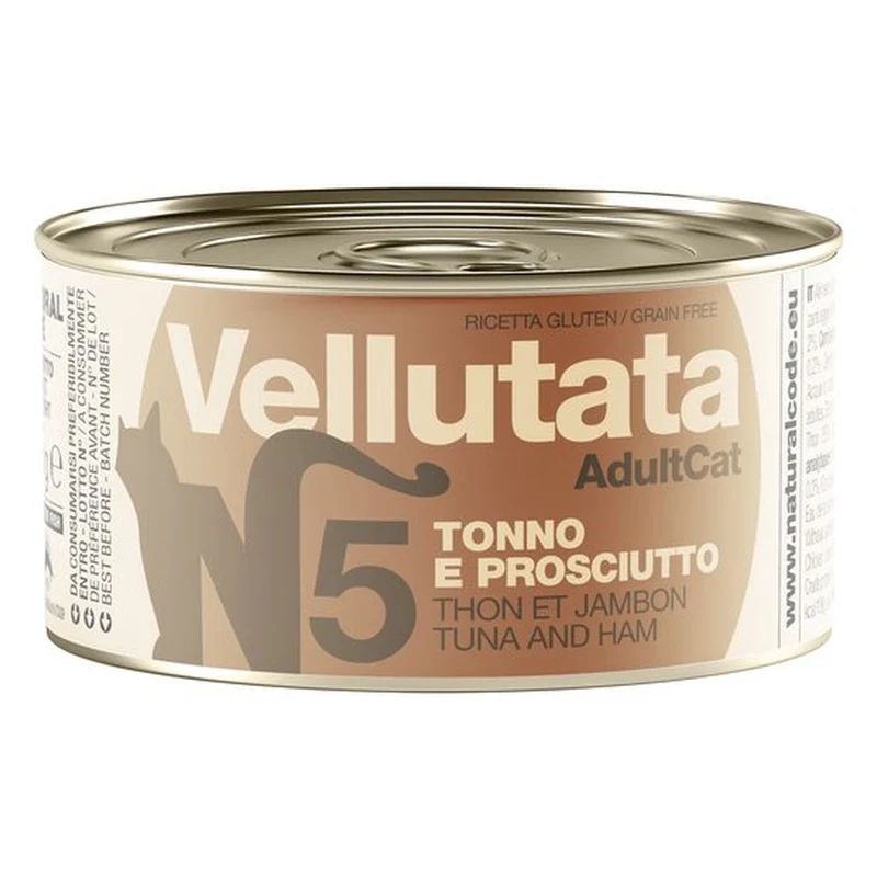 Vellutata Natural Code V5 Tonno e Prosciutto Alimento Umido per Gatti Adulti 85g