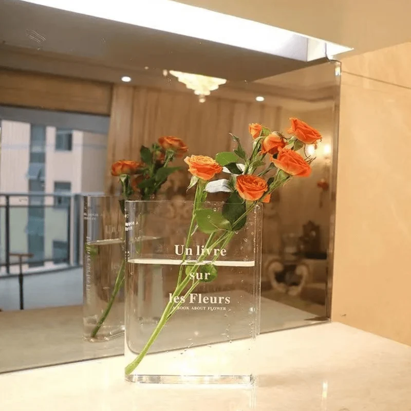 Vase Transparent - Déco Maison - Élégant & Polyvalent