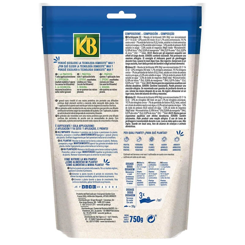 Concime universale Osmocote 750g KB