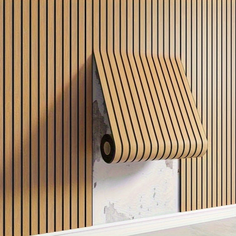Panneaux Muraux 3D Bois - Autocollants Réalistes