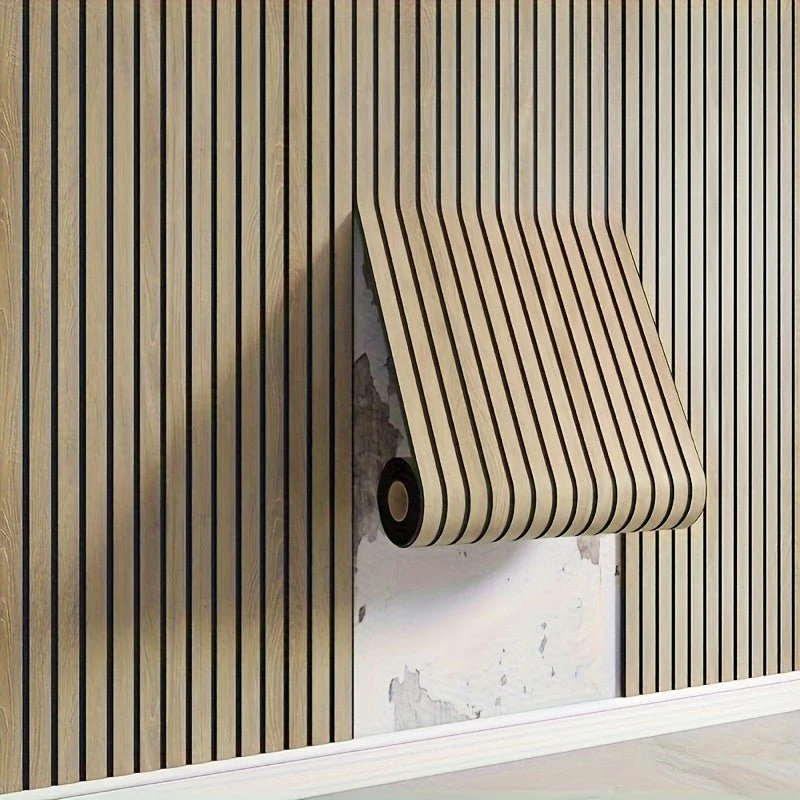 Panneaux Muraux 3D Bois - Autocollants Réalistes