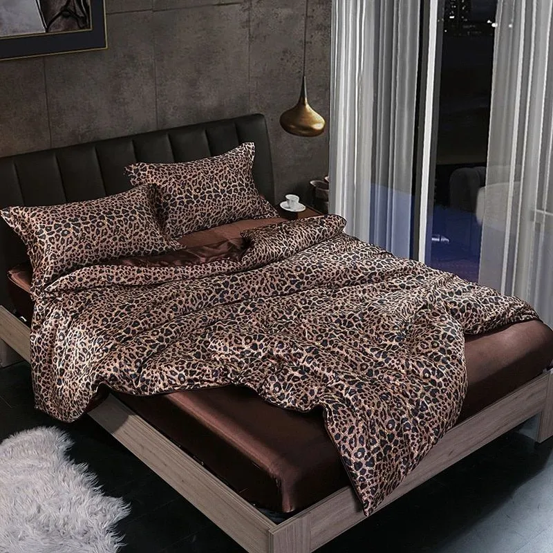 Ensemble Literie Satin Luxe - 4 pièces - Soie/Satin