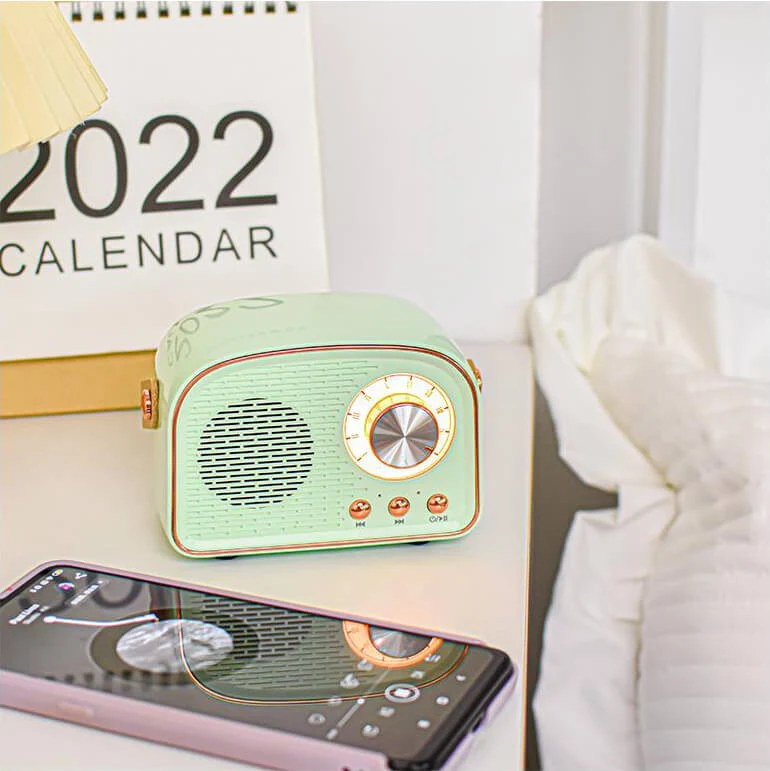 Enceinte Bluetooth Vintage - Son Retro, Radio FM