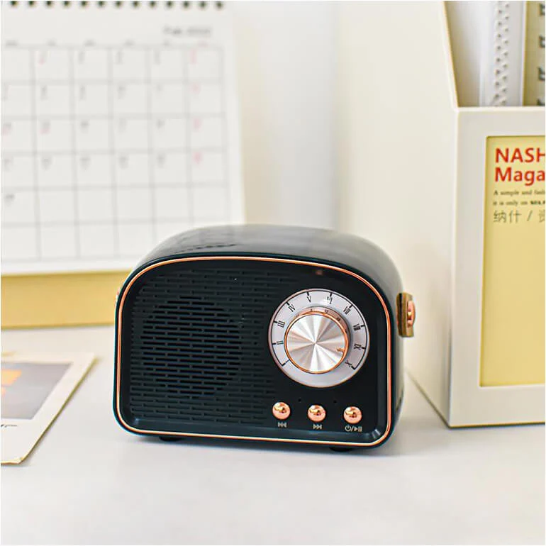 Enceinte Bluetooth Vintage - Son Retro, Radio FM