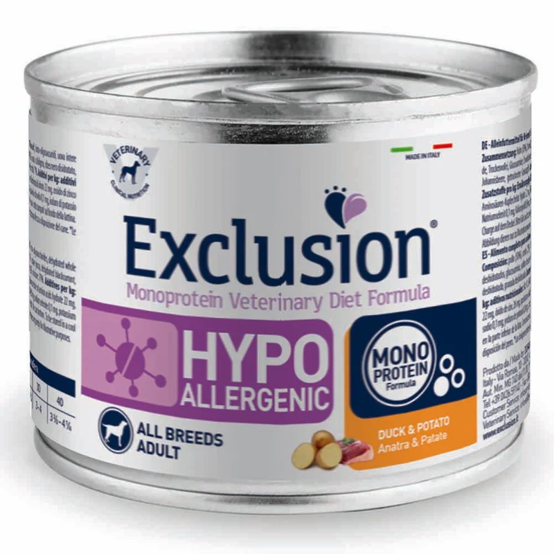 Exclusion Hypoallergenic Anatra e Patate 200g per Cani Adulti