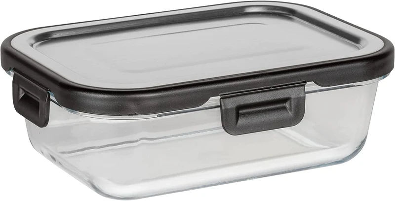 CONTENITORE PER ALIMENTI IN VETRO 0,6 L COPERCHIO IN ACCIAIO INOX