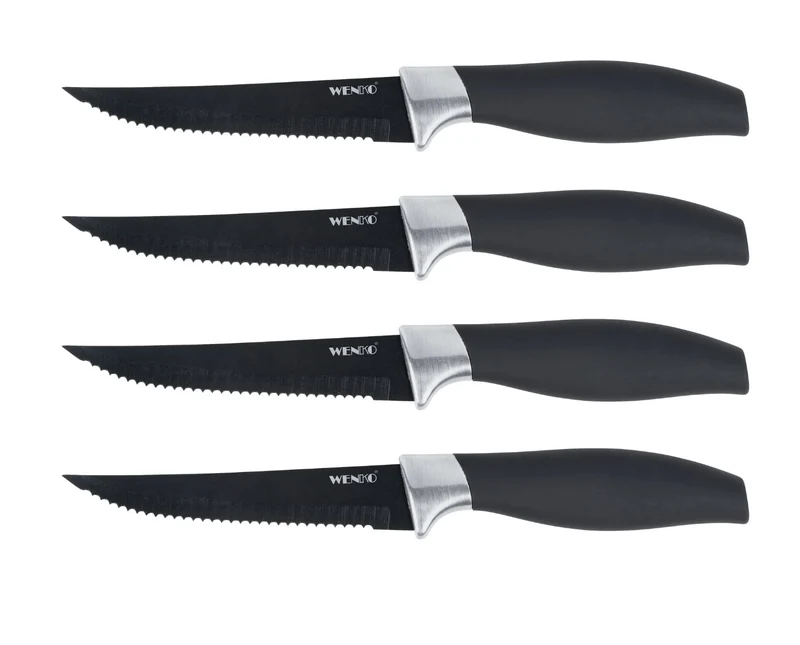 SET 4 COLTELLI DA CARNE OTIS NERI