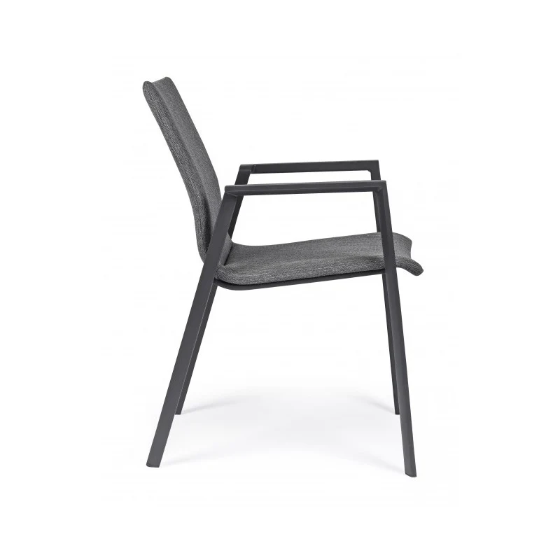 TAVOLO ALLUNGABILE 220/280/340X106 GRAFITE ELENA II +6 POLTRONE ODEON ANTRACITE