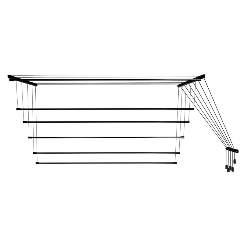 KADAX Suszarka sufitowa 6x160cm czarna AV160-P6St