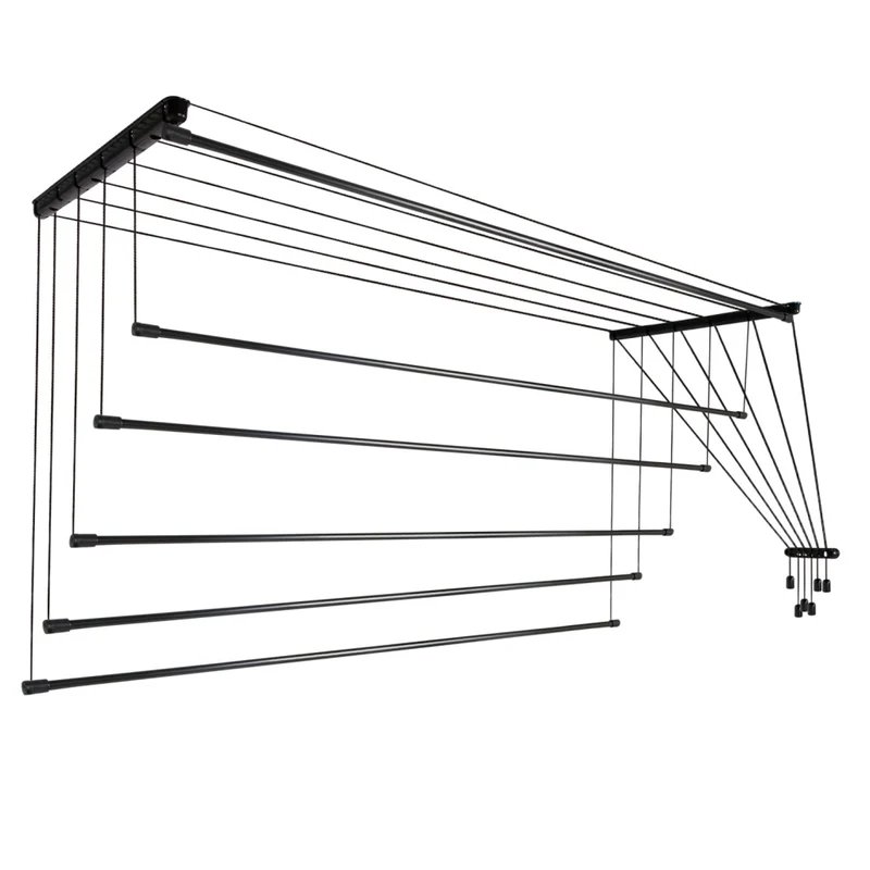 KADAX Suszarka sufitowa 6x160cm czarna AV160-P6St