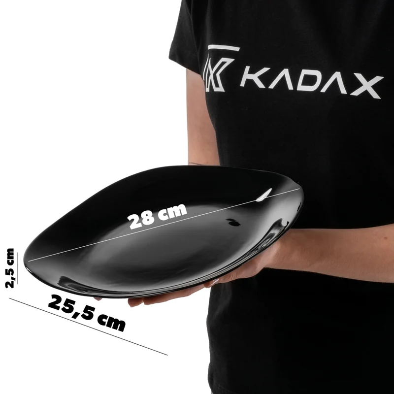 Set di 12 piatti KADAX neri