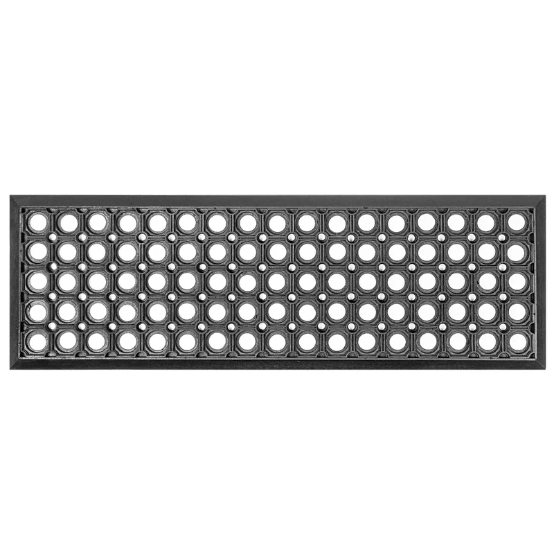 Tappetino per scale in gomma KADAX con bordo traforato, 75 cm, per esterni.