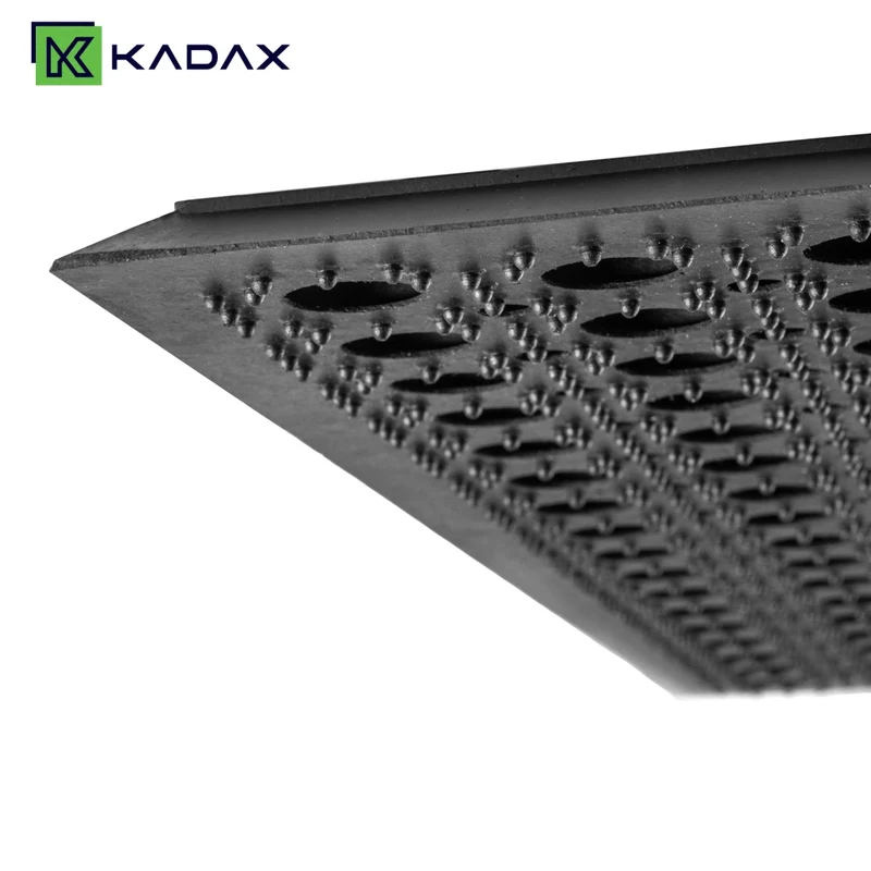 Tappetino per scale in gomma KADAX con bordo traforato, 75 cm, per esterni.