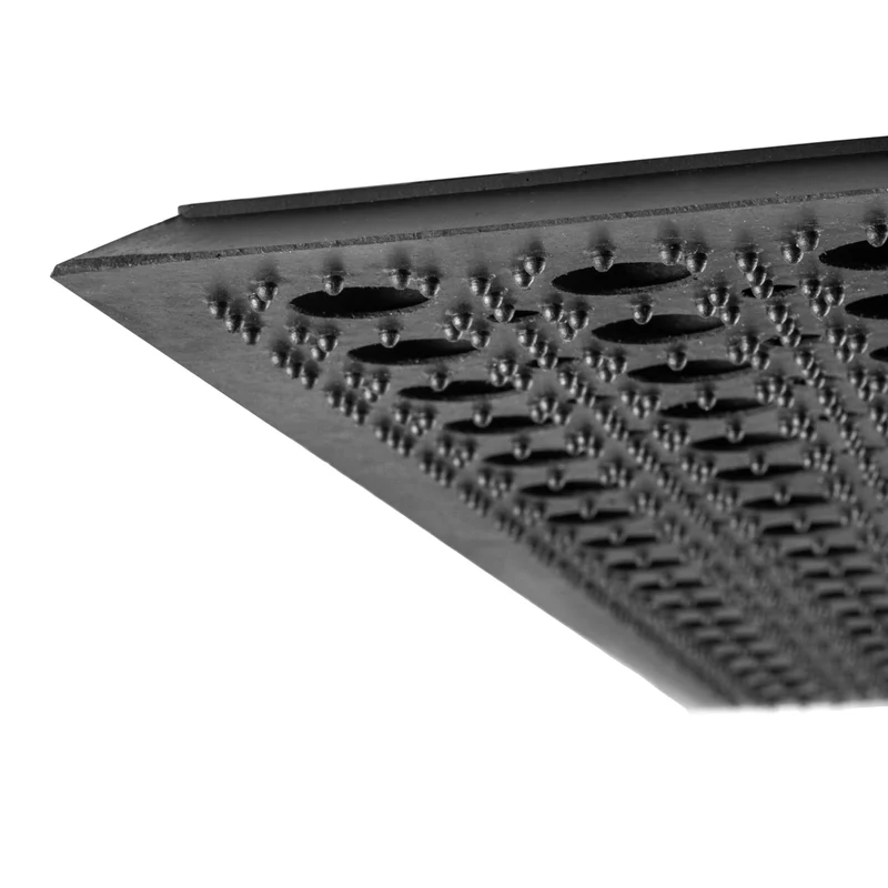 Tappetino per scale in gomma KADAX con bordo traforato, 75 cm, per esterni.