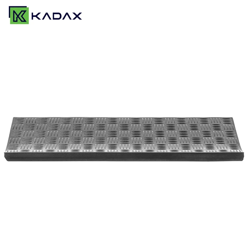 Tappetino per scale in gomma KADAX con bordo traforato, 75 cm, per esterni.