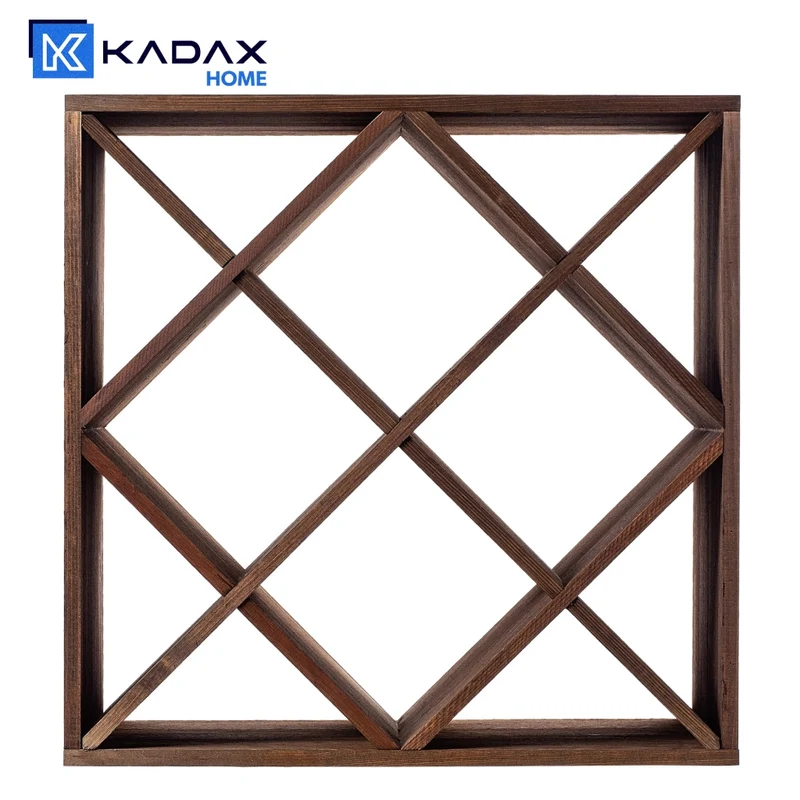 Portabottiglie in legno KADAX, capacità 24 bottiglie, mobiletto per alcolici, ripiano per soggiorno, 52 cm
