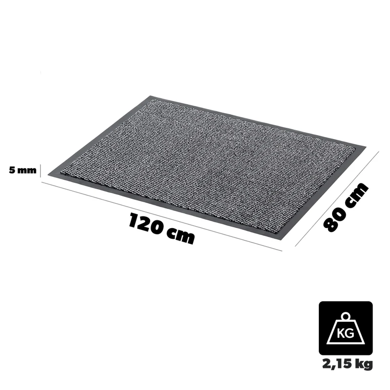 Zerbino d'ingresso KADAX, tappetino per scarpe, universale, 120x80 cm, assorbente