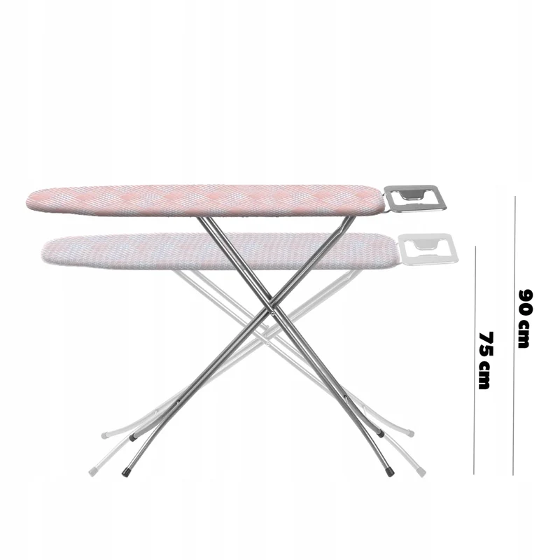 Asse da stiro standard KADAX, grande, 110x30 cm, pieghevole, con supporto per ferro da stiro.