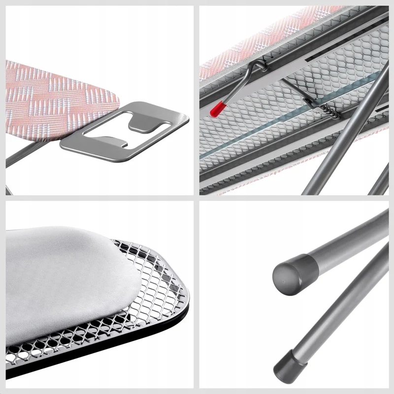 Asse da stiro standard KADAX, grande, 110x30 cm, pieghevole, con supporto per ferro da stiro.
