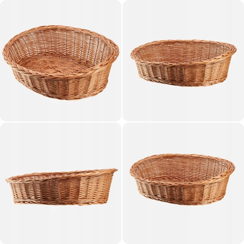 Cuccia per cani e gatti KADAX in vimini naturale, grande, ecologica, 85 cm di lunghezza