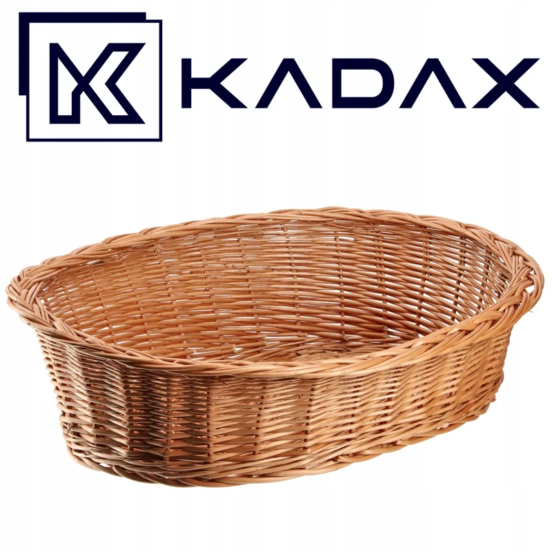 Cuccia per cani e gatti KADAX in vimini naturale, grande, ecologica, 85 cm di lunghezza