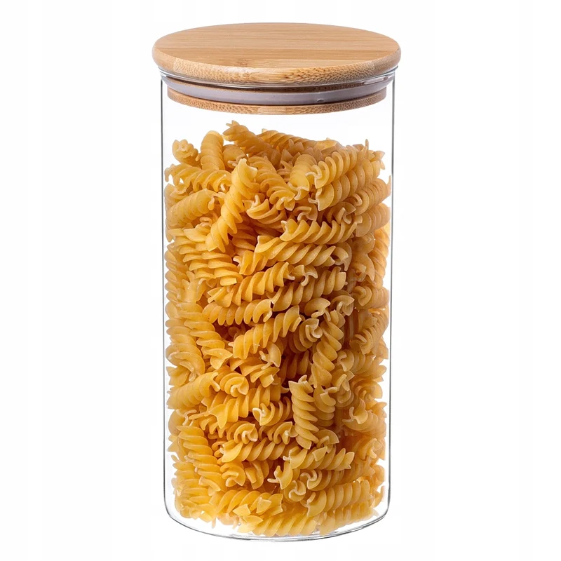 Set di 5 contenitori per alimenti in vetro KADAX, ermetici, ideali per la pasta.